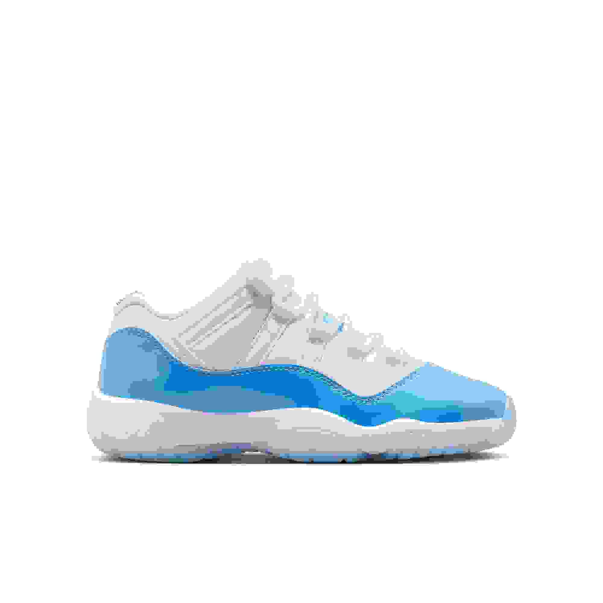 Jordan 11 Retro Low Grade School Kids' "White and University Blue" Shoe